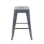 Ensemble de 4 tabourets de comptoir en métal sans dossier - 24 "tabourets de bar empilables industriels pour îlot de cuisine, bar et café-103719793-103719794-103719798