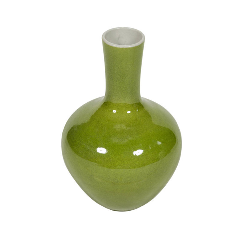 Handmade Table Vase, 13" H x 8" W x 8" D, Blue