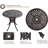 Patio Dining Table, Cast Aluminum Outdoor Bistro Table With Umbrella Hole Round Conversation Table, Antique Bronze
