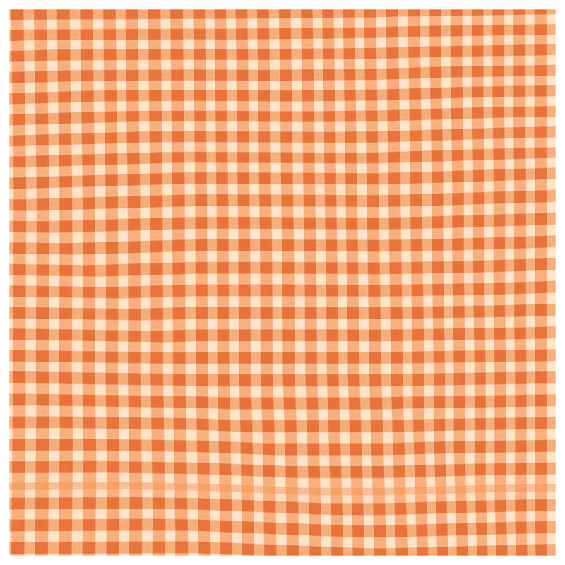 Rideaux de douche orange vichy blanc extra long, 70in W x 93in H