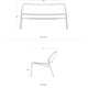Hot Mesh 49'' Powder Coated Steel Outdoor Bench