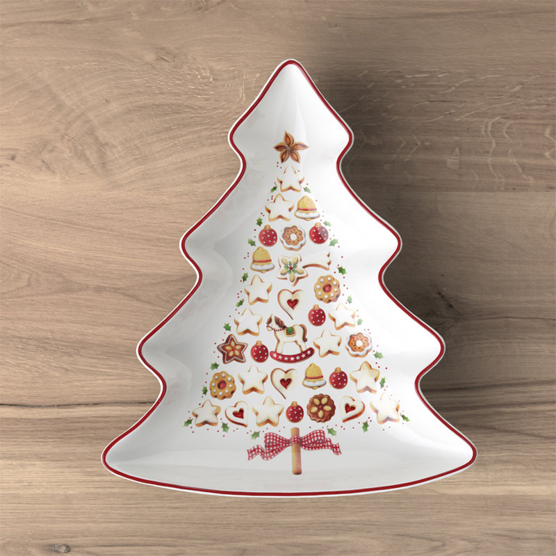 Winter Bakery Delight Tree in Platter, 10.25" H x 6" W x 0.75" D