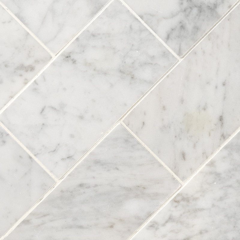 Carrelage de sol en marbre 3 po x 6 po Ackland Carrara