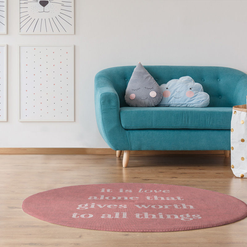 Tapis en chenille de polyester, Rond 5 pi