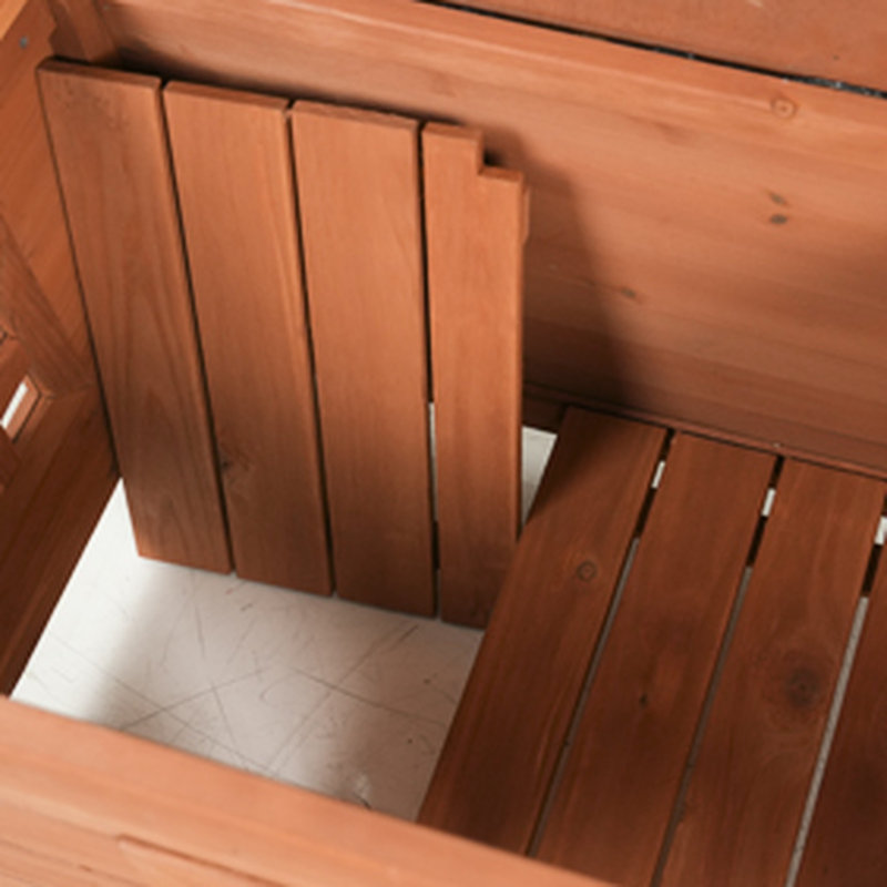 Niche pour chien en bois massif, plancher surélevé pour le confort d'un petit refuge pour animaux 100% bois naturel