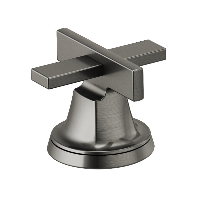 Levoir® Two-Handle Wall Mount Lavatory Faucet, Luxe Steel, Low Cross Handle, 1.5