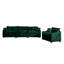 Ensemble de canapé modulaire en velours côtelé Emerald Green