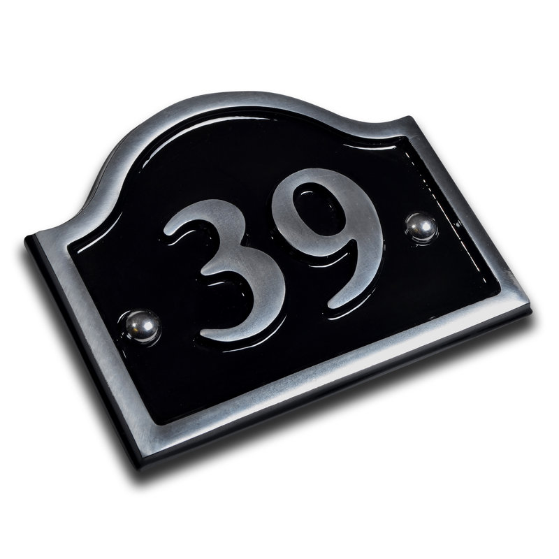 Jaclynn 11.5cm H Reflective Metal House Number, 39