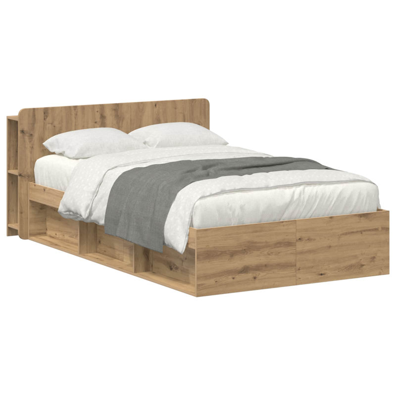 Bed, Small Double (4'), Artisan Oak