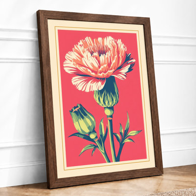Carnation Study Botanical - Framed Print