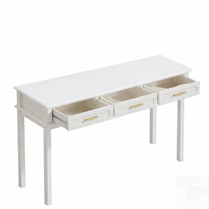 Vanity Desk With 3 Drawers, Modern And Versatile Makeup Or Writing Table For Bedroom, No Mirror Included