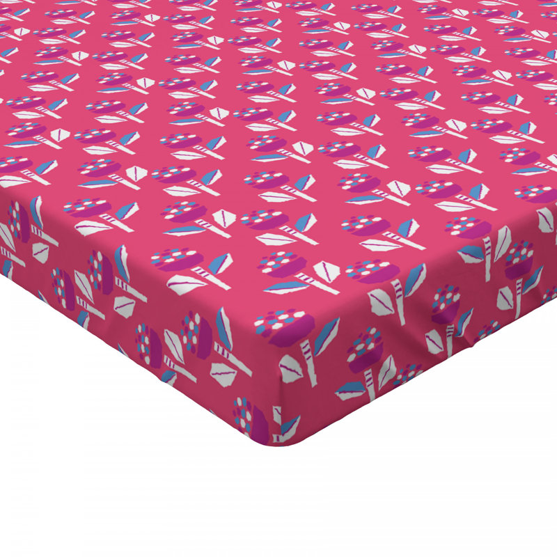 Microfiber Floral Fitted Sheet, Twin XL Fitted Sheet