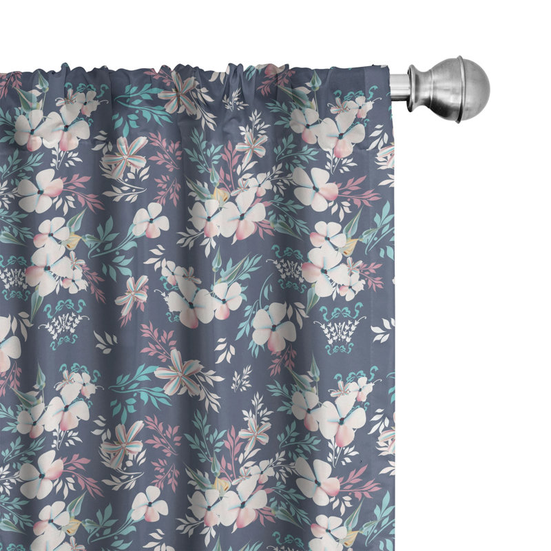 Paire de rideaux semi-transparents avec passe-tringle, 28 po x 84 po