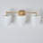 3-light dimmable glass iron mirror headlight