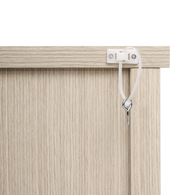 Armoire de rangement à 2 portes, tablette réglable, palette de couleurs de grain de bois classique, panneaux de porte sculptés exquis, - revêtement imperméable, réglage de la hauteur du bas, protection contre le basculement,
