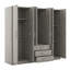 Rangement pour garde-robe en bois à 6 portes avec 6 grands tiroirs-248944997