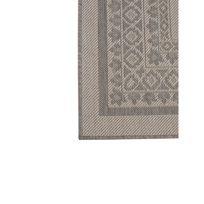 Tapis décoratif d’intérieur/extérieur beige de style oriental walczak, Rectangle 2 pi x 3 pi