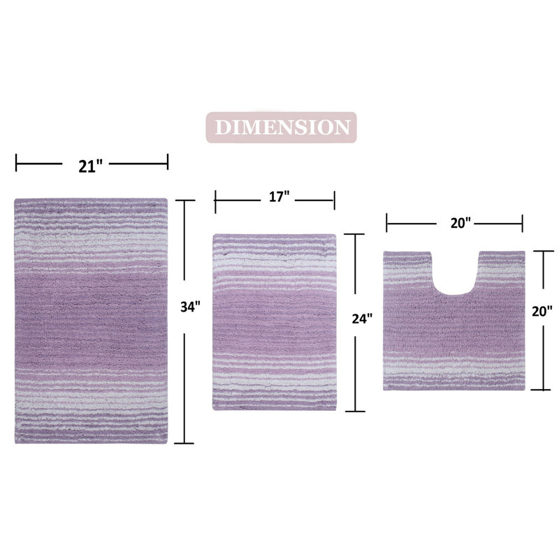 Ensemble de tapis de bain Sewell, Mauve