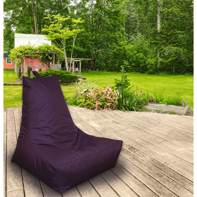 Polyester Outdoor Friendly Bean Bag Chair, Blackberry