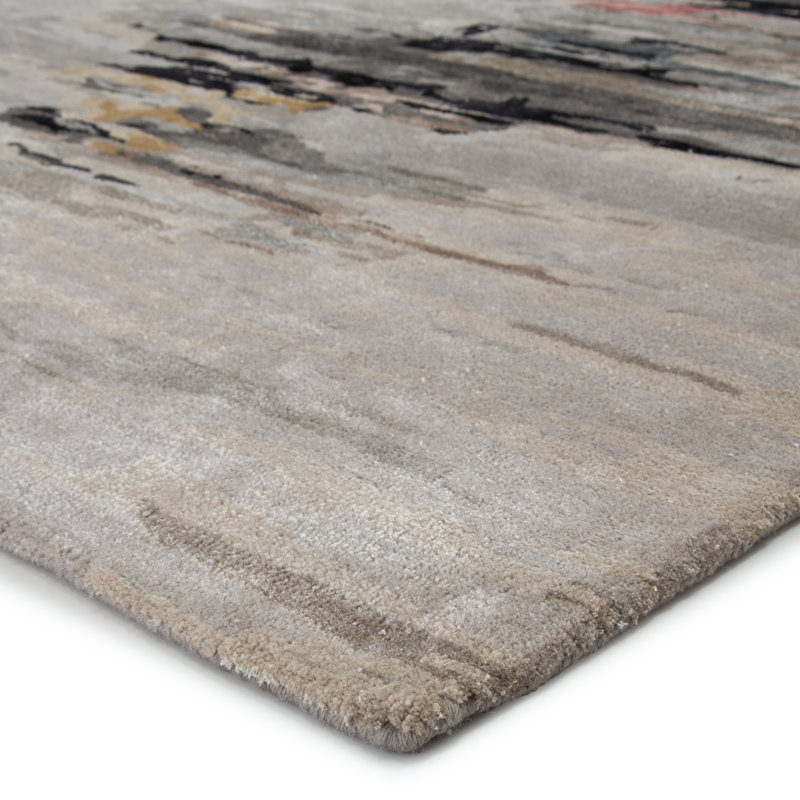 Tapis gris touffeté à la main Thea, Rectangle 2 pi x 3 pi