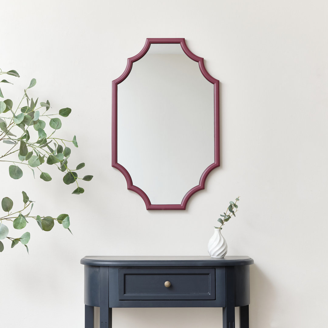 Satin Geometric Framed Wall Mirror 80Cm X 50Cm