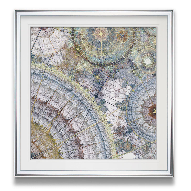 " Clockworks II ", 28" H x 28" W x 2" D, Silver Framed