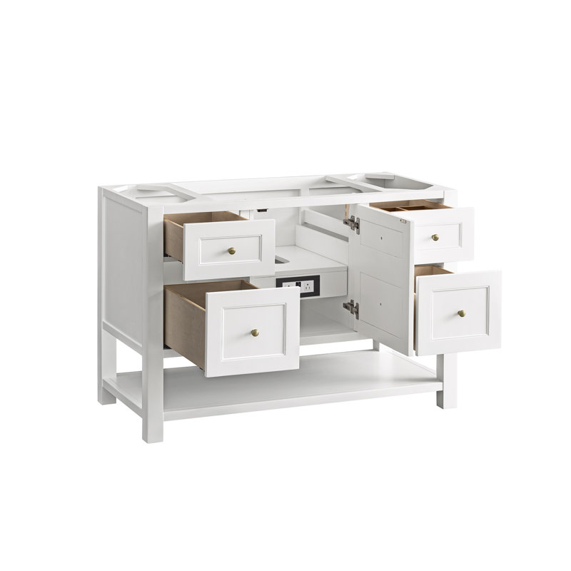 Breckenridge 48'' W Single Bathroom Vanity Base, Bright White