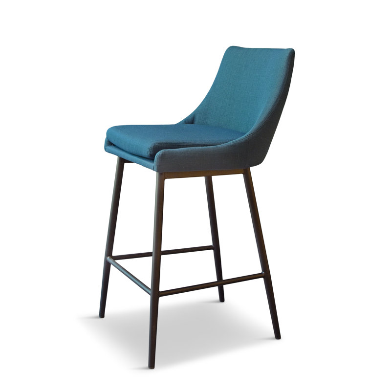 Charlz Bar Stool, Azure Blue, Counter Stool (26” Seat Height)