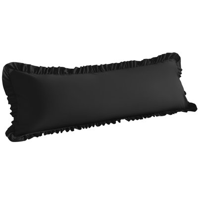 Taie d'oreiller pour le corps en microfibre brossée à volants, taie d'oreiller pour le corps doux infroissable et résistante aux taches, 20 po x 54 po, 1 paquet