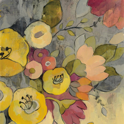 Yellow Floral Duo I by Silvia Vassileva - Wrapped Canvas Painting