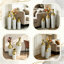 Ensemble de 3 vases décoratifs en métal