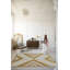 Tapis décoratif moderne à motif géométrique triangulaire jaune-1882387621