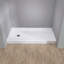 Base de bac de douche 60 "x 30" à seuil simple en blanc avec drain à gauche