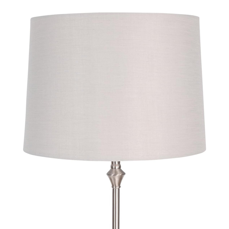 Edbert 150.6cm Traditional Floor Lamp Set, Cream, Antique Brass