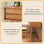 Meuble-lavabo minimaliste moderne en bois d'hévéa 31,5 "avec grand miroir