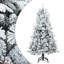 Artificial Hinged Christmas Tree Snow Flocked White-733912051