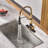 Bolden CASAINC 1.8 GPM Spring Neck Pull Down Kitchen Faucet with Deck Plate-93965528