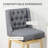 Bar Height Bar Stools Set Of 2, 180 Degree Swivel Barstools, 30" Seat Height Bar Chairs With Solid Wood Footres And Button Tufted Design, Grey