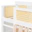 Lit superposé Haven Rattan Decor avec tablette de rangement à 6 niveaux, rideaux et lumières pour enfants-134494026-134494028