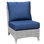 Outdoor Teak Armless Lounge Chair