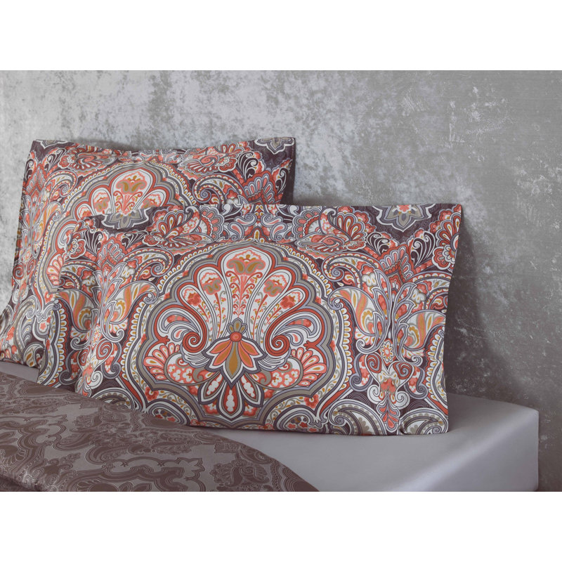  Housse de coussin floral en percale de coton certifié égyptien, Boudoir