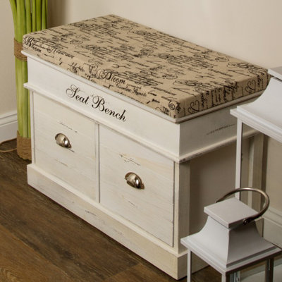 Urban Chic Polyester Upholstered Storage Bench