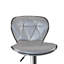 Ensemble de 2 tabourets réglables à hauteur réglable en argent-1407217103