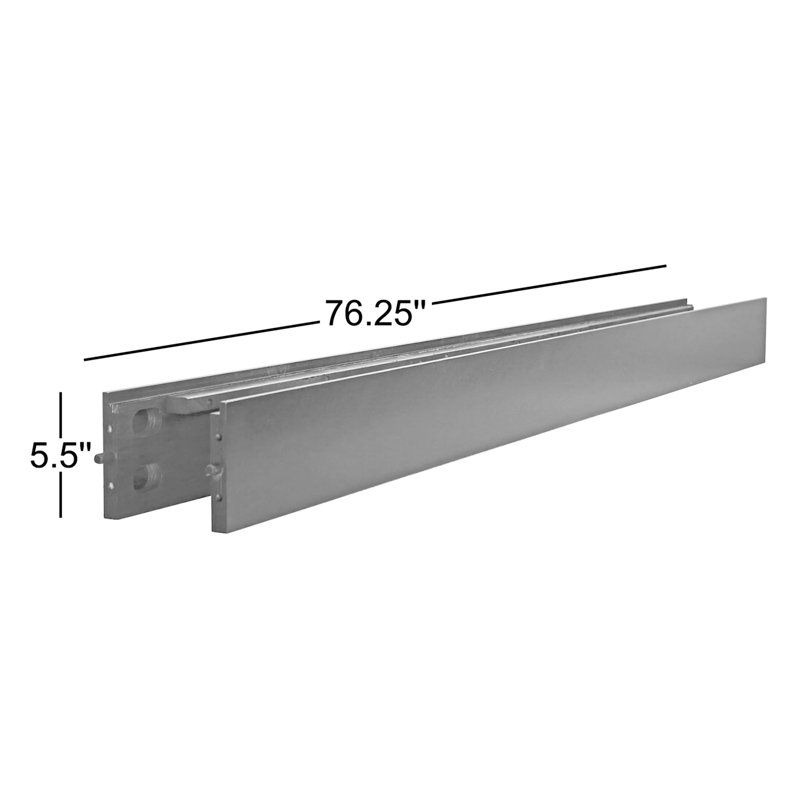 Rails pour lit double, Blanc pur