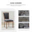 Ensemble de 2 chaises de salle à manger de style rétro recouvertes de tissu avec pieds en bois pour la maison et l'espace de vie (noir)-1730336740