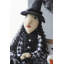 Décoration de sorcière d'Halloween peinte à la main, charmante et fantaisiste pour une décoration festive