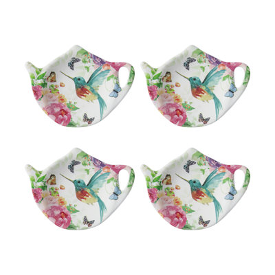 Set of 8 Teabag Holder Rose Garden