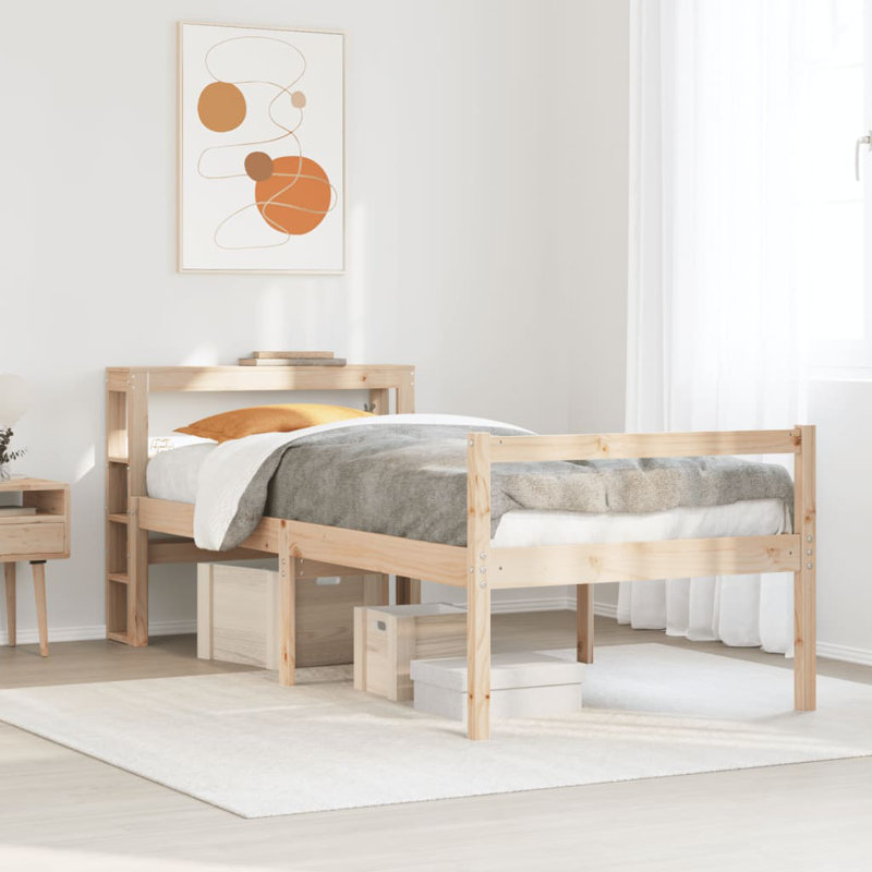 Solid Wood Bed, Single (3'), Natural