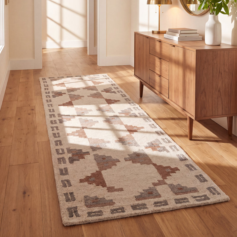 Rectangle Elsey Wool Area Rug, Runner 2'6" x 8'