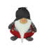 14" Red and Charcoal Gray Dan Gnome Christmas Figurine